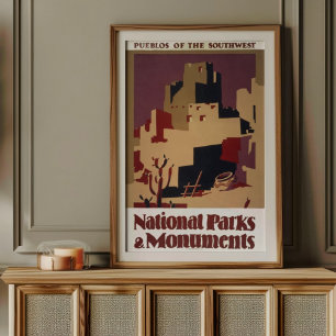 Historische Pueblos des Southwest National Park Poster