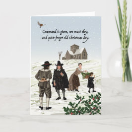 Historische Puritanweihnachtsfeier storniert Feiertagskarte