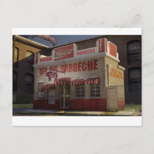 Historische Red Pig GRILLEN in Concord NC Postkarte