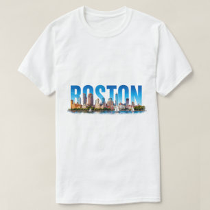 Historische Reise durch die Skyline von Boston Mas T-Shirt