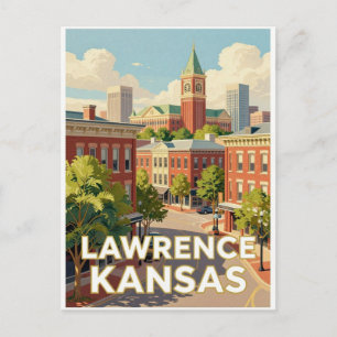 Historische Reise nach Lawrence Kansas Postkarte