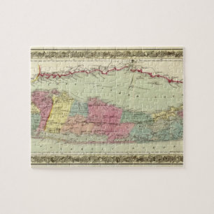 Historische Reisekarte von Long Island 1855-1857 Puzzle