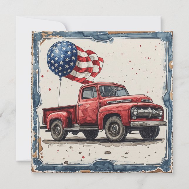 Historische Reithütte: Vintager Ruhm Feiertagskarte (Vorderseite)