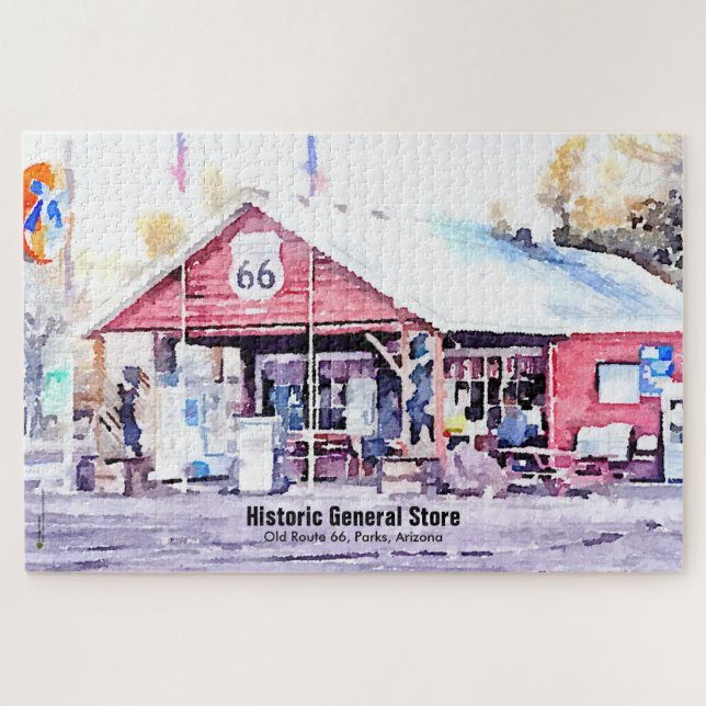 Historische Route 66 Arizona Allgemeiner Store Was Puzzle (Horizontal)