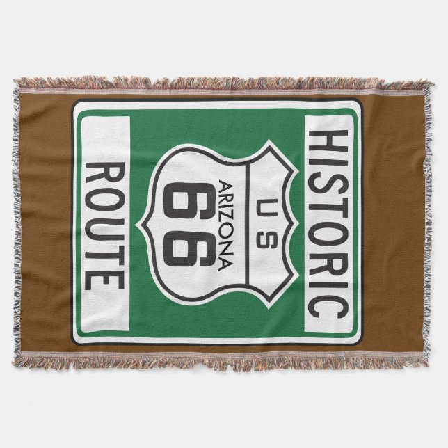 Historische Route 66 Arizona Road Sign Decke (Vorderseite)