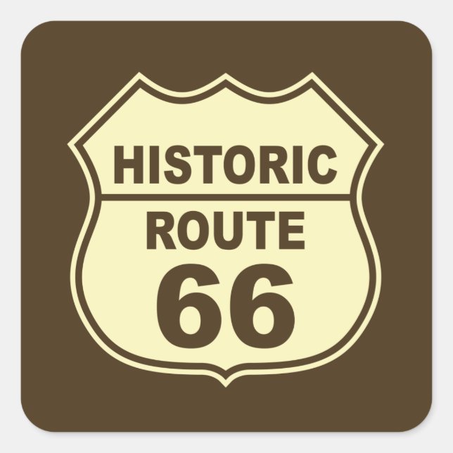 Historische Route 66 Aufkleber (Vorderseite)