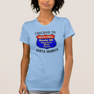 Historische Route 66 Chicago nach Santa Monica T-Shirt