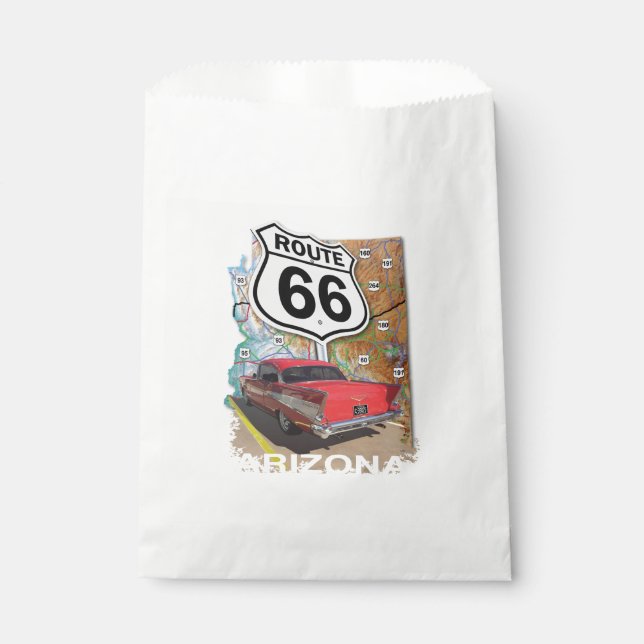 Historische Route 66 Geschenktütchen (Vorderseite)