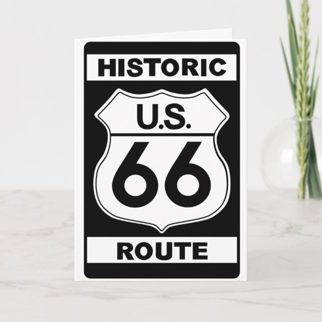 Historische Route 66 Grußkarte Karte (Vorderseite)