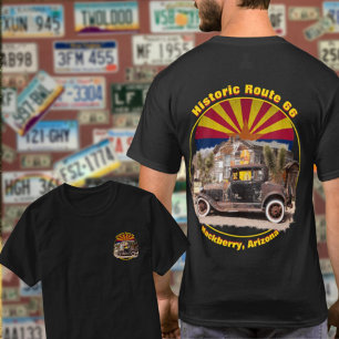 Historische Route 66 Hackberry, Arizona Front Back T-Shirt