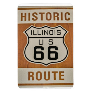 Historische Route 66 in Illinois Magnet