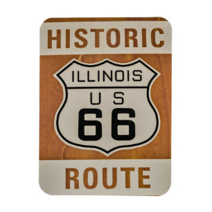 Historische Route 66 in Illinois Magnet