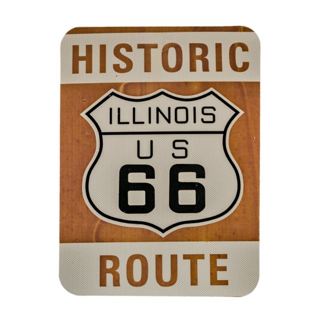 Historische Route 66 in Illinois Magnet (Vertikal)