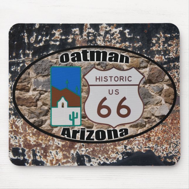 Historische Route 66 Oatman Arizona Mousepad (Vorne)