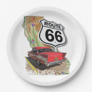 Historische Route 66 Pappteller