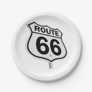 Historische Route 66 Pappteller. Pappteller