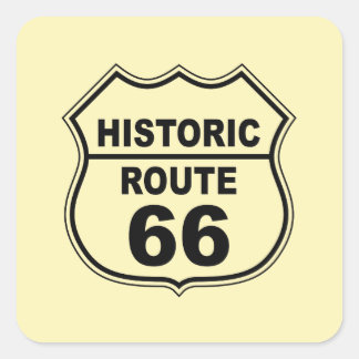 Historische Route 66 Quadratischer Aufkleber