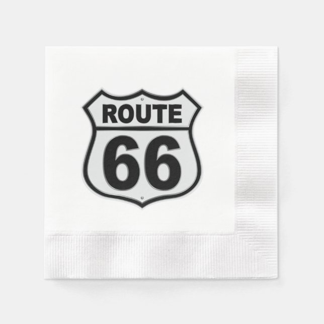 Historische Route 66 Serviette (Vorderseite)