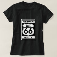 Historische Route 66 T - Shirt Ladys Black