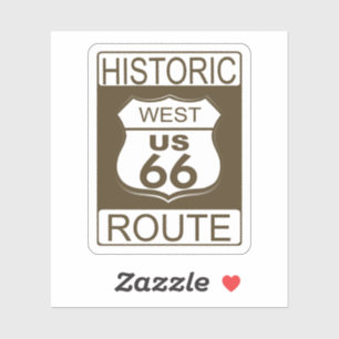 Historische Route 66, West-Binder Aufkleber