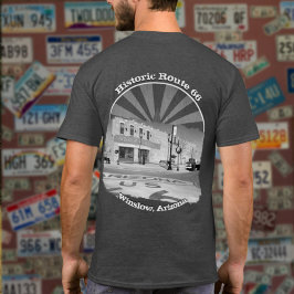 Historische Route 66 Winslow Arizona Schwarz-weiß T-Shirt