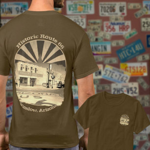 Historische Route 66 Winslow Arizona Zurück in Se T-Shirt