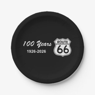 Historische Route 66 zum Centennial-Jubiläum Pappteller