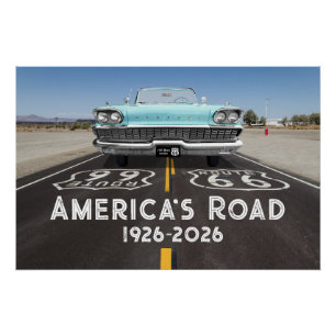 Historische Route 66 zum Centennial-Jubiläum Poster