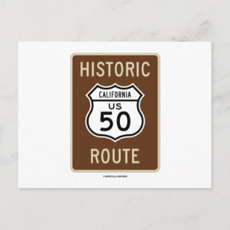 Historische Route US Highway 50 (Kalifornien) Postkarte