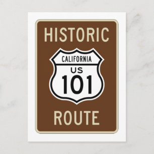 Historische Route US Route 101 (Kalifornien) Schil Postkarte