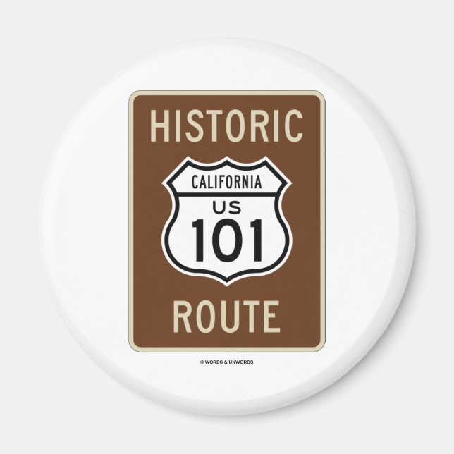 Historische Route USA 101 Kalifornien (Zeichen) Magnet (Vorne)