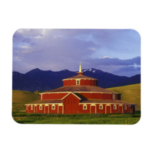 Historische Rundscheune bei Twin Bridges Montana Magnet