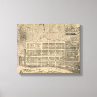 Historische Savannah-Karte Wohndekoration Wrapped