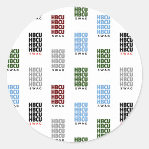 Historische Schwarze Uni und Universitäten HBCU Runder Aufkleber