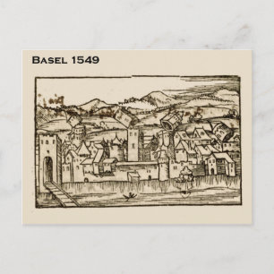 Historische Schweiz, Basel 1549 Postkarte