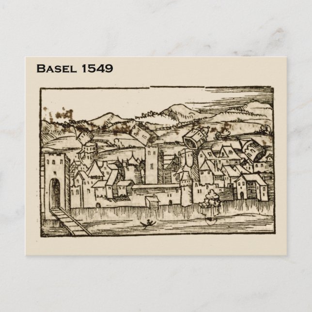 Historische Schweiz, Basel 1549 Postkarte (Vorderseite)