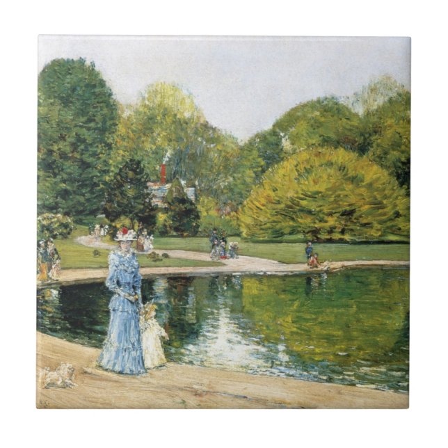 Historische Sicht auf den Central Park (New York) Fliese (Vorderseite)