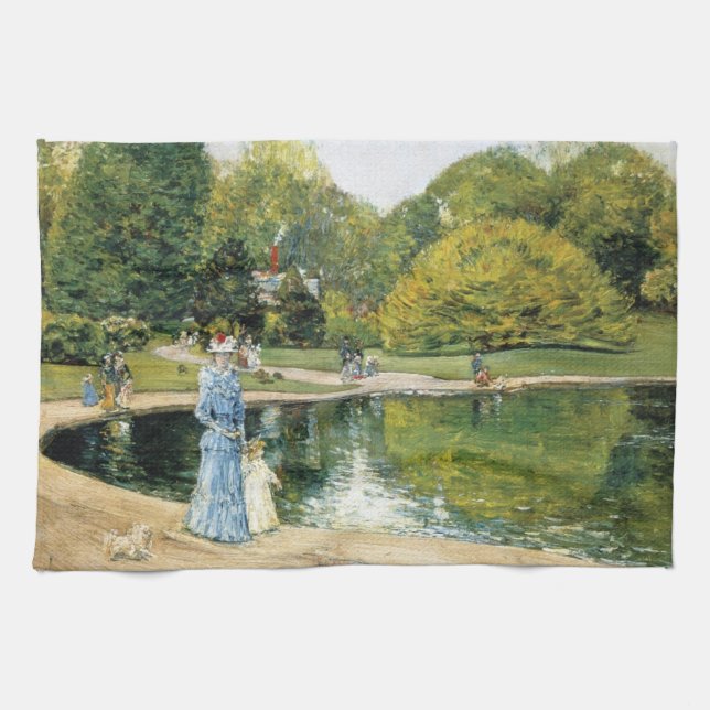 Historische Sicht auf den Central Park (New York) Geschirrtuch (Horizontal)