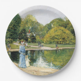 Historische Sicht auf den Central Park (New York) Pappteller