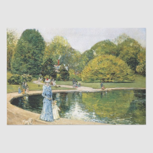 Historische Sicht auf den Central Park (New York) Seidenpapier (Vorderseite)