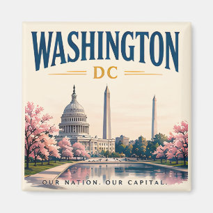 Historische Skyline von Washington DC Magnet