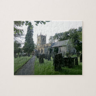 Historische St. Lawrence Kirche in Eyam, Derbyshir Puzzle
