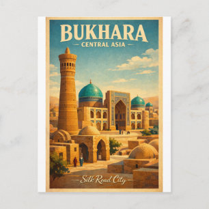 Historische Stadt Buchara in Zentralasien Postkarte