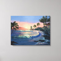 Historische Stadt Lahaina Canvas Print