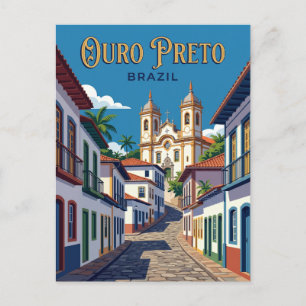 Historische Stadt Ouro Preto Brasilien Postkarte