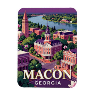 Historische Stadtansicht von Macon Georgia 💎 Magnet