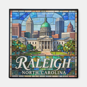 Historische Stadtansicht von Raleigh 🏛️ Magnet
