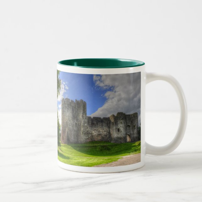 Historische Stätten, Ruinen der Burg von Großbrita Zweifarbige Tasse (Rechts)
