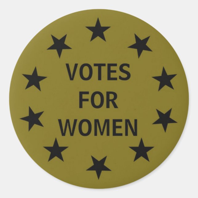 Historische Stimmrecht-Entwurfs-Stimmen für Frauen Runder Aufkleber (Vorderseite)