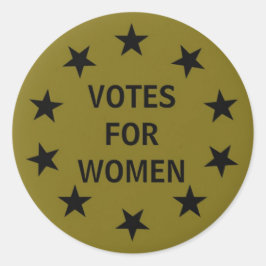 Historische Stimmrecht-Entwurfs-Stimmen für Frauen Runder Aufkleber